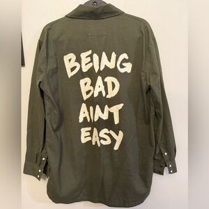 Army Green Shirt Jacket - large